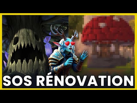 Ma PIRE création transformée en maison champignon de Rêve ! Housing collaboratif de WoW